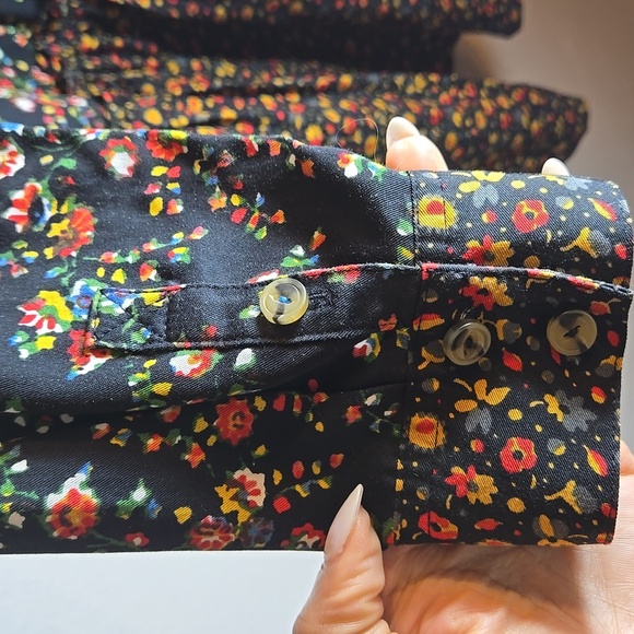 Anthropologie Maeve Marlie Button-Front Tunic Floral Long Sleeved Dress NWT - Picture 12 of 16